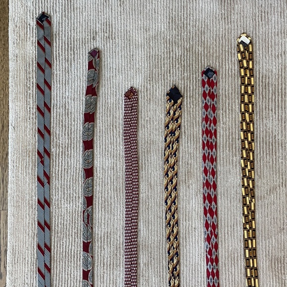Six Mens silk ties various NWT, NWOT, some used - Picture 3 of 5
